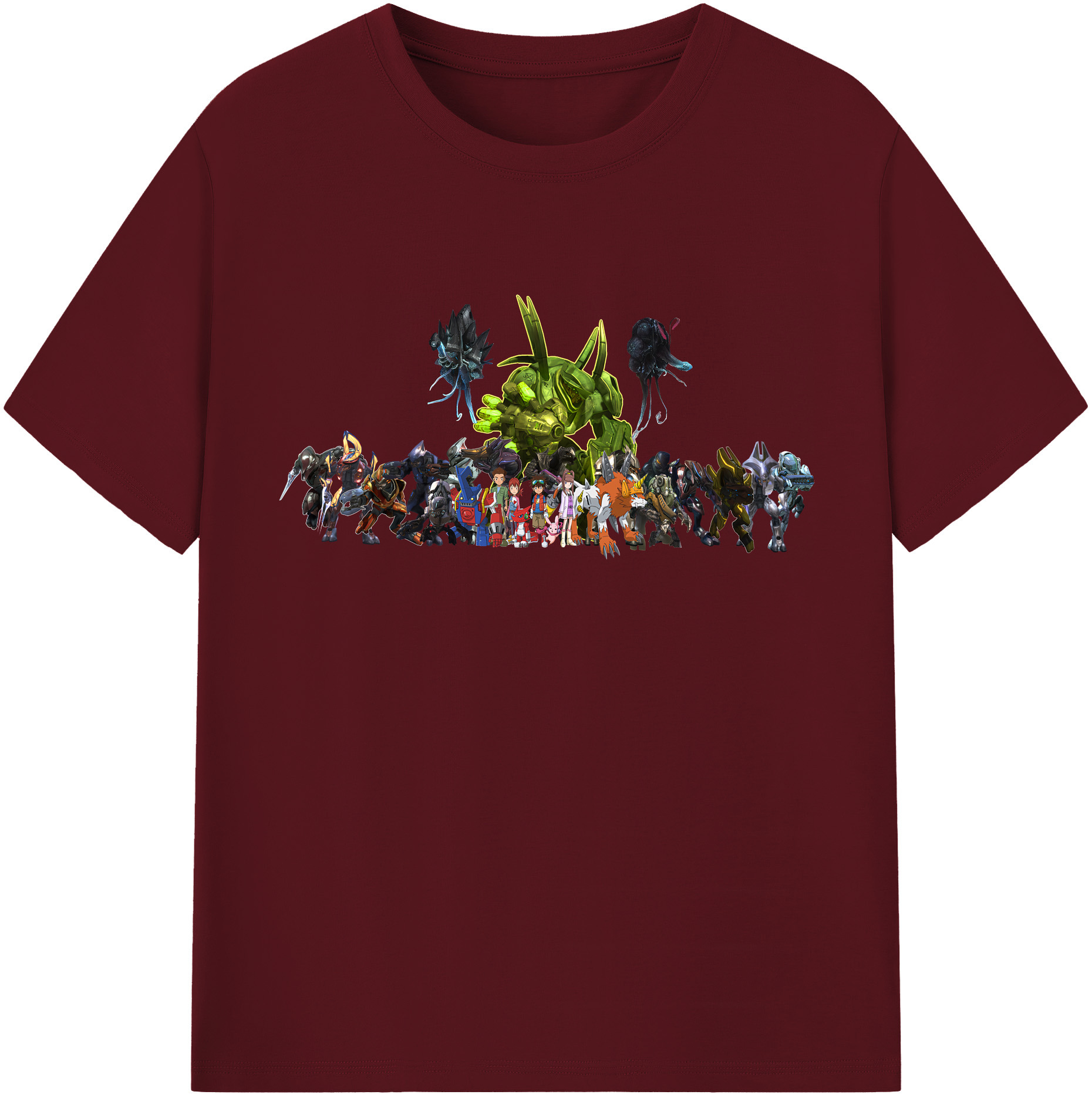（画像用） Digimon デジタルモンスター/デジモン 綿100％半袖Tシャツ（フロントプリント）